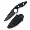 Albainox knife with index finger hole, black blade