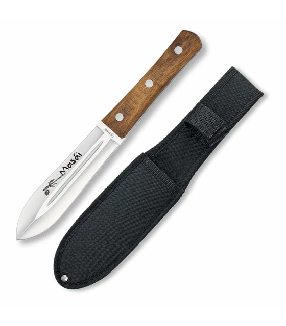Albainox Masai knife with double edge, blade 14 cm. 1 Albainox Masai knife with double edge, blade 14 cm.