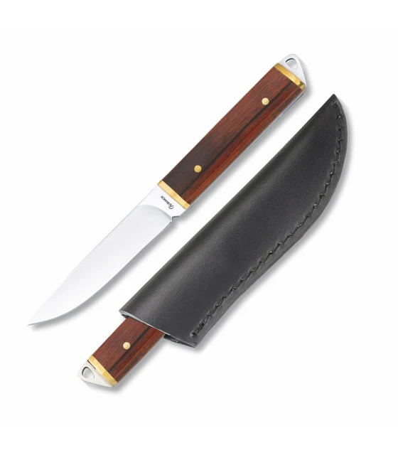 Albainox mini knife with leather sheath, blade 9 cm. 1 Albainox mini knife with leather sheath, blade 9 cm.