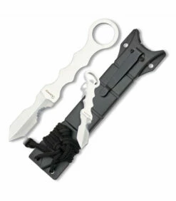 Albainox single edge throwing knife with spearhead blade