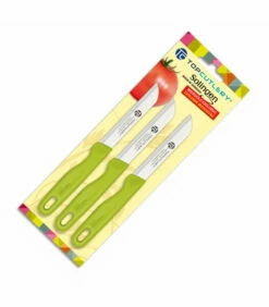 TopCutlery Blister 3 green peeling knives Solingen Top Cutlery