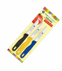 TopCutlery Blister 3 peeling knives blue, yellow, black Solingen Top Cutlery