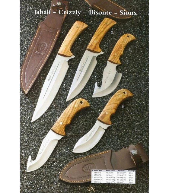 Muela Boar-Crizzly-Bison-Sioux Knife 1 Muela Boar-Crizzly-Bison-Sioux Knife