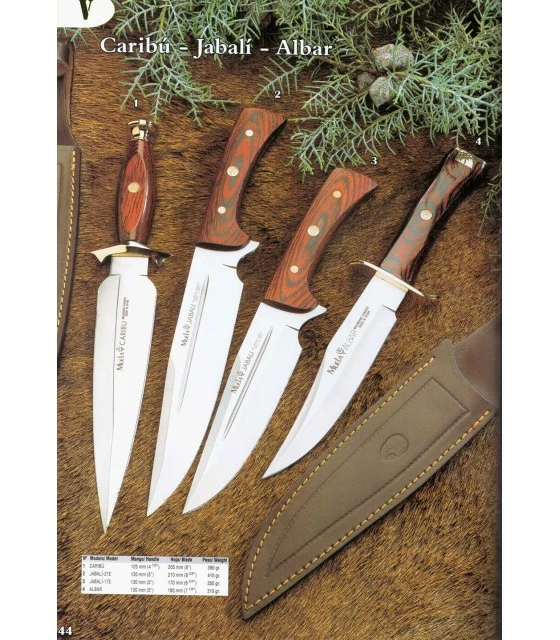 Muela Caribú-Jabalí-Albar knives 1 Muela Caribú-Jabalí-Albar knives