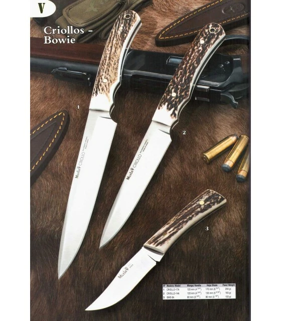 Muela Creole-Bowie knife with stag horn handle 1 Muela Creole-Bowie knife with stag horn handle