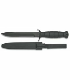 Albainox Black knife handle and sheath ABS