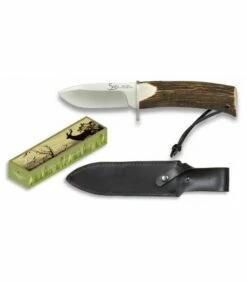 Steel 440 Hunting knife, deer horn handle