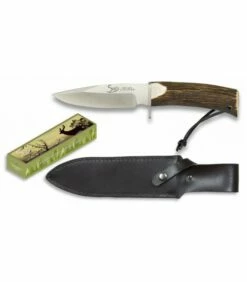 Steel 440 Hunting knife, deer horn handle