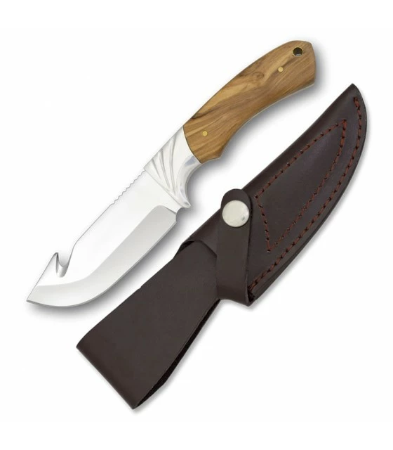 Albainox Hunting knife with olive handle 1 Albainox Hunting knife with olive handle