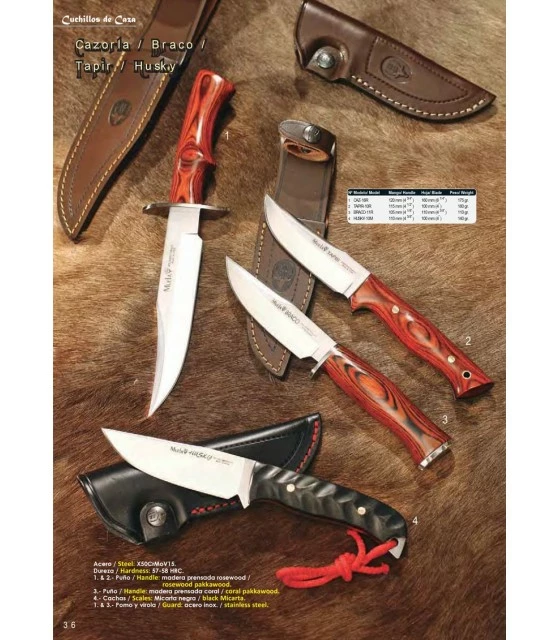 Muela Husky hunting knife, black micarta 3D 2 Muela Husky hunting knife, black micarta 3D - Image 2