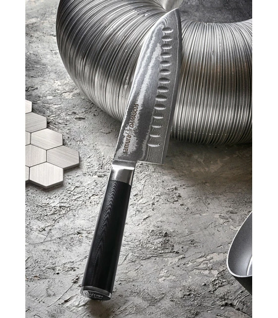 Japanese Santoku Knife Samura Damascus Series 5 Japanese Santoku Knife Samura Damascus Series - Image 5