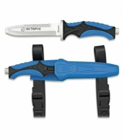 Albainox Knife, scuba Octopus, blue