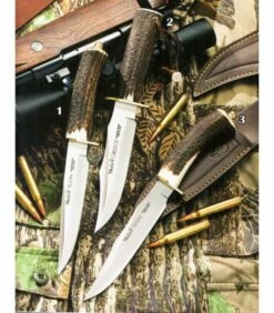 Muela Knife Tejón-Gredos antler deer and brass