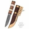 SPQR Knife Viking Seax, Damascus Steel