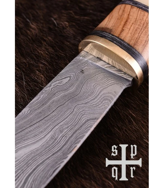SPQR Knife Viking Seax, Damascus Steel 4 SPQR Knife Viking Seax, Damascus Steel - Image 4