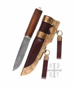 SPQR Knife Viking Seax Damask