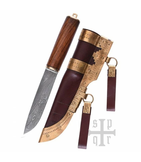 SPQR Knife Viking Seax Damask 1 SPQR Knife Viking Seax Damask