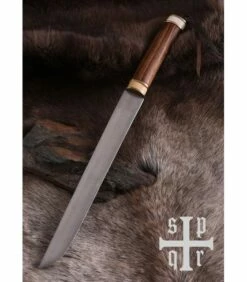 SPQR Knife viking Seax, fist nut and bone 10 SPQR Knife viking Seax, fist nut and bone -Fives Knives Sales 2022 knife viking seax fist nut and bone 3