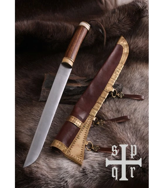 SPQR Knife viking Seax, fist nut and bone 5 SPQR Knife viking Seax, fist nut and bone - Image 5