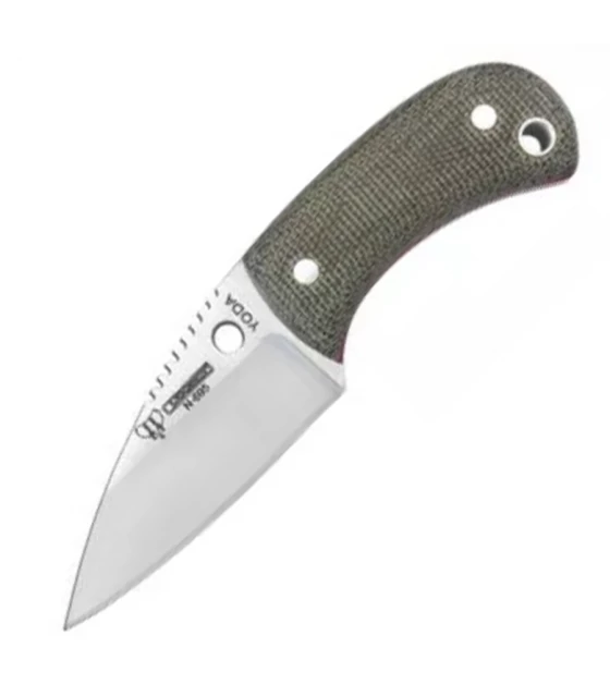 Knife Yoda blade tip of needle Cudeman, sleeve brown 1 Knife Yoda blade tip of needle Cudeman, sleeve brown