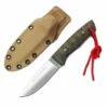 Muela Kodiak sports knife, micarta handle and desert Kydex sheath