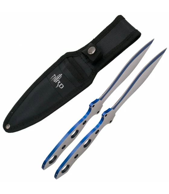 Third Pitchers of a single edge, silver finish - blue 2 Third Pitchers of a single edge, silver finish - blue - Image 2