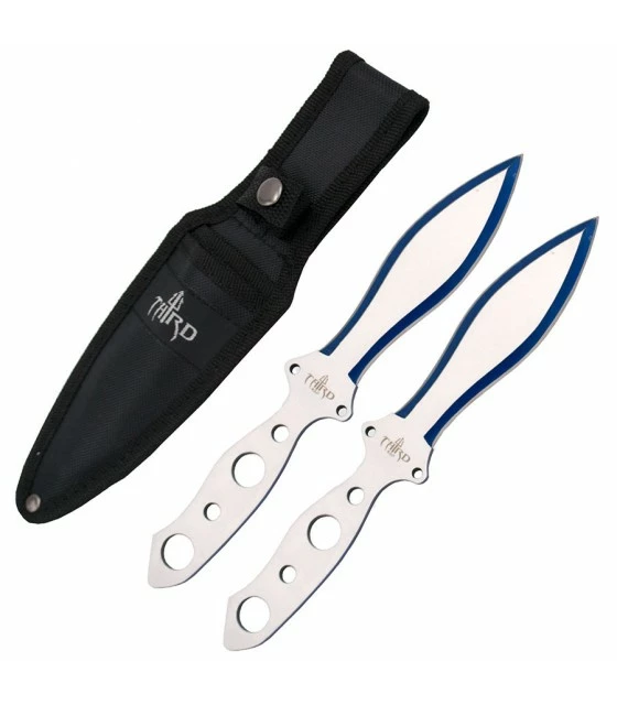 Third Pitchers of a single edge, silver finish - blue 1 Third Pitchers of a single edge, silver finish - blue