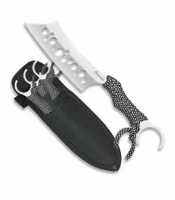 Set 3 Albainox single edge throwing knives with cut tip blade