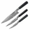 Set of 3 Samura knives Damascus series