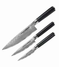 Set of 3 Samura knives Damascus series