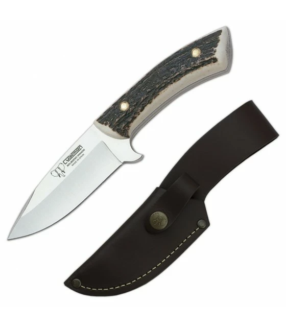 Cudeman Skinner knife deer antler, leaf 10.5 cms. 1 Cudeman Skinner knife deer antler, leaf 10.5 cms.