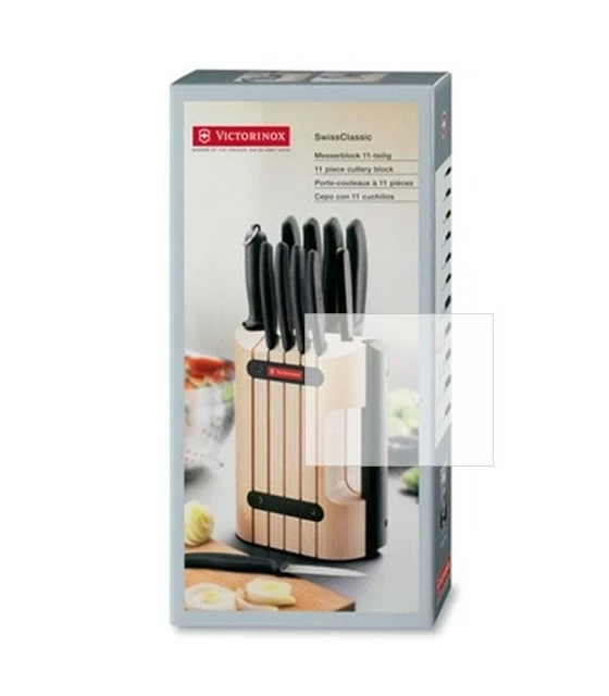Victorinox Wooden stand with 11 knives 1 Victorinox Wooden stand with 11 knives