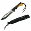 Third tactical knife handle yellow-black